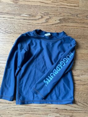 Rugged Butts Rash Guard in Navy Blue, size 2T
